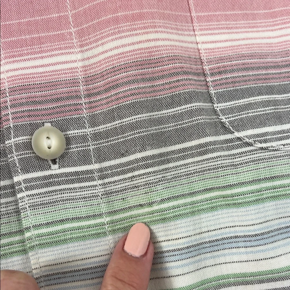 Tommy Bahama Multicolor Striped Men's Shirt Large - Picture 9 of 12
